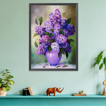 Load image into Gallery viewer, Purple Flower 11CT Stamped Cross Stitch Kit 40x50cm(canvas)
