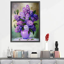 Load image into Gallery viewer, Purple Flower 11CT Stamped Cross Stitch Kit 40x50cm(canvas)
