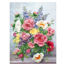 Load image into Gallery viewer, Flowers 11CT Stamped Cross Stitch Kit 40x50cm(canvas)
