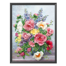 Load image into Gallery viewer, Flowers 11CT Stamped Cross Stitch Kit 40x50cm(canvas)
