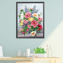 Load image into Gallery viewer, Flowers 11CT Stamped Cross Stitch Kit 40x50cm(canvas)
