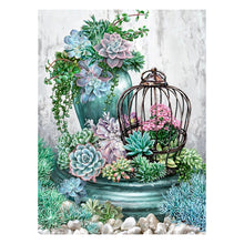 Load image into Gallery viewer, Flowers 11CT Stamped Cross Stitch Kit 40x50cm(canvas)
