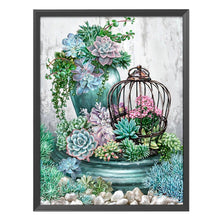 Load image into Gallery viewer, Flowers 11CT Stamped Cross Stitch Kit 40x50cm(canvas)
