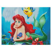 Load image into Gallery viewer, Mermaid 11CT Stamped Cross Stitch Kit 50x40cm(canvas)
