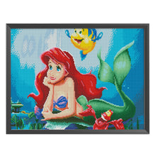 Load image into Gallery viewer, Mermaid 11CT Stamped Cross Stitch Kit 50x40cm(canvas)
