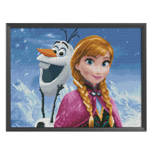 Load image into Gallery viewer, Frozen Anna 11CT Stamped Cross Stitch Kit 50x40cm(canvas)
