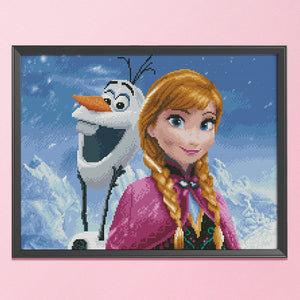 Frozen Anna 11CT Stamped Cross Stitch Kit 50x40cm(canvas)