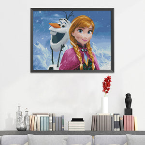 Frozen Anna 11CT Stamped Cross Stitch Kit 50x40cm(canvas)