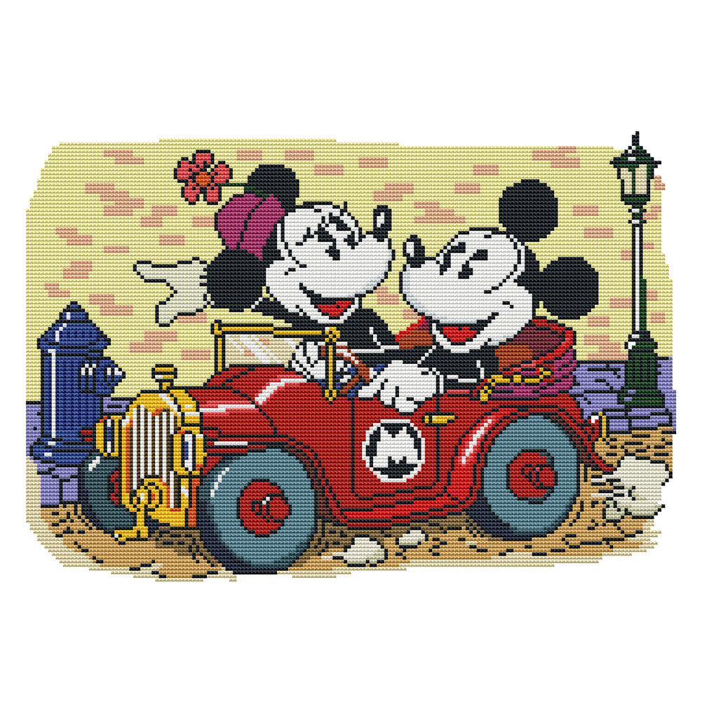 Mickey Mouse 11CT Stamped Cross Stitch Kit 50x40cm(canvas)