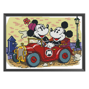 Mickey Mouse 11CT Stamped Cross Stitch Kit 50x40cm(canvas)