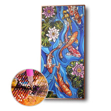 Load image into Gallery viewer, Koi &amp; Lotus 100x50cm(canvas) Full Round Drill Diamond Painting
