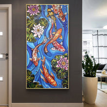Load image into Gallery viewer, Koi &amp; Lotus 100x50cm(canvas) Full Round Drill Diamond Painting
