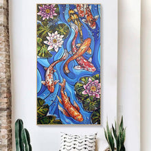 Load image into Gallery viewer, Koi &amp; Lotus 100x50cm(canvas) Full Round Drill Diamond Painting
