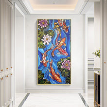 Load image into Gallery viewer, Koi &amp; Lotus 100x50cm(canvas) Full Round Drill Diamond Painting
