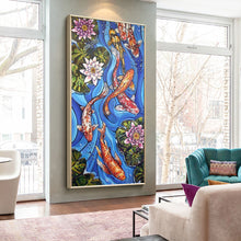 Load image into Gallery viewer, Koi &amp; Lotus 100x50cm(canvas) Full Round Drill Diamond Painting

