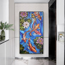 Load image into Gallery viewer, Koi &amp; Lotus 100x50cm(canvas) Full Round Drill Diamond Painting
