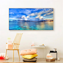 Load image into Gallery viewer, Blue Sea 85x45cm(canvas) Full Round Drill Diamond Painting
