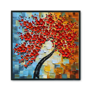 Red Leaves 11CT Stamped Cross Stitch Kit 50x50cm(canvas)