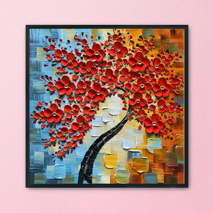 Red Leaves 11CT Stamped Cross Stitch Kit 50x50cm(canvas)