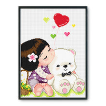 Load image into Gallery viewer, Bear 11CT Stamped Cross Stitch Kit 45x37cm(canvas)
