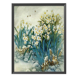 Blooming Flower 11CT Stamped Cross Stitch Kit 40x50cm(canvas)