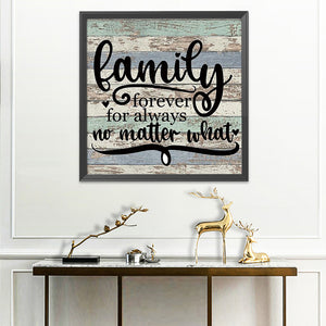 Home Family Letters 11CT Stamped Cross Stitch Kit 36x36cm(canvas)