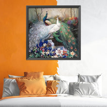 Load image into Gallery viewer, Natural Peafowl 11CT Stamped Cross Stitch Kit 46x46cm(canvas)
