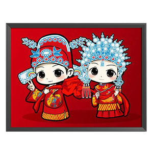 Chinese Wedding 11CT Stamped Cross Stitch Kit 50x40cm(canvas)