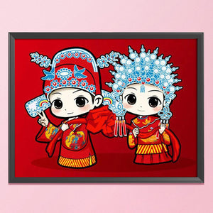 Chinese Wedding 11CT Stamped Cross Stitch Kit 50x40cm(canvas)