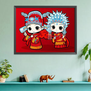 Chinese Wedding 11CT Stamped Cross Stitch Kit 50x40cm(canvas)