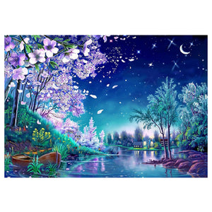 Landscape Romantic Sky 11CT Stamped Cross Stitch Kit 50x75cm(canvas)