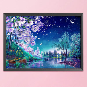 Landscape Romantic Sky 11CT Stamped Cross Stitch Kit 50x75cm(canvas)