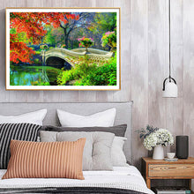 Load image into Gallery viewer, Village Bridge 50x40cm(canvas) full square drill diamond painting
