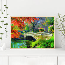 Load image into Gallery viewer, Village Bridge 50x40cm(canvas) full square drill diamond painting
