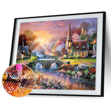 Load image into Gallery viewer, Village Bridge 50x40cm(canvas) full square drill diamond painting
