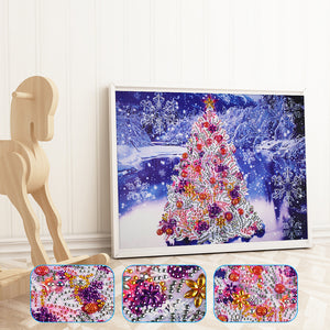 Christmas Tree 40x30cm(canvas) beautiful special shaped drill diamond painting