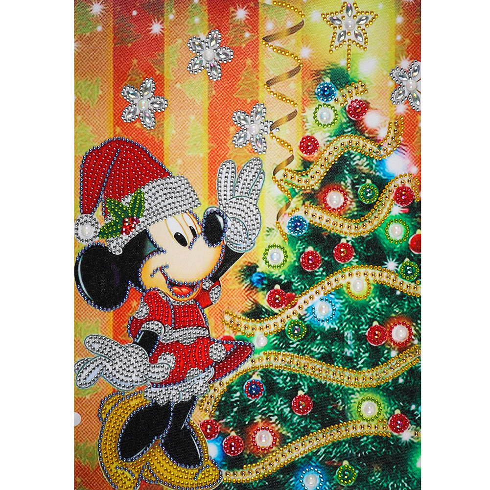 Mickey Christmas Tree 30x40cm(canvas) beautiful special shaped drill diamond painting