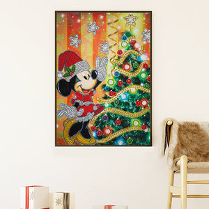 Mickey Christmas Tree 30x40cm(canvas) beautiful special shaped drill diamond painting