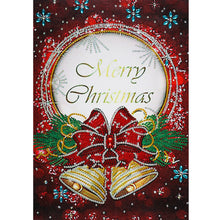 Load image into Gallery viewer, Merry Christmas Card 30x40cm(canvas) beautiful special shaped drill diamond painting
