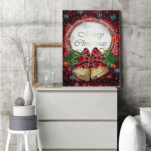 Merry Christmas Card 30x40cm(canvas) beautiful special shaped drill diamond painting