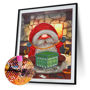 Christmas Goblin 30x40cm(canvas) beautiful special shaped drill diamond painting