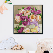 Load image into Gallery viewer, Rose 11CT Stamped Cross Stitch Kit 36x36cm(canvas)
