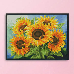 Sunflower 11CT Stamped Cross Stitch Kit 46x36cm(canvas)