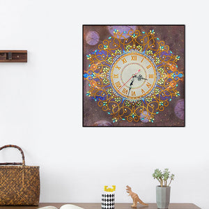 DIY Diamond Clock Drawing Resin Handmade Special Shaped Painting Wall Craft