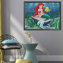 Load image into Gallery viewer, Mermaid Clown Fish 11CT Stamped Cross Stitch Kit 50x40cm(canvas)
