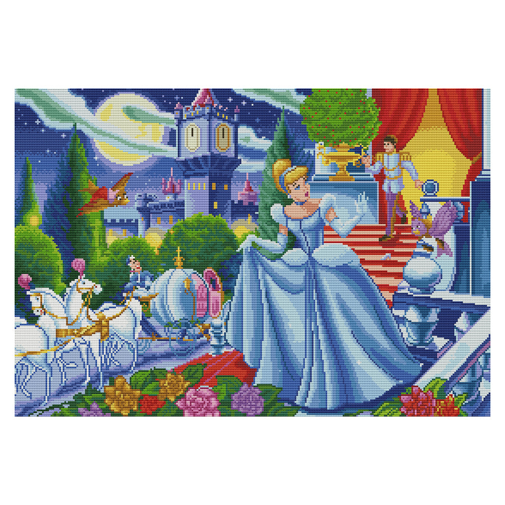 Prince Cinderella 11CT Stamped Cross Stitch Kit 50x70cm(canvas)