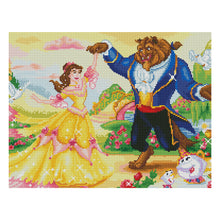 Load image into Gallery viewer, Beauty &amp; the Beast 11CT Stamped Cross Stitch Kit 50x40cm(canvas)
