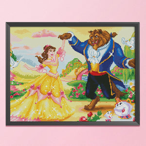 Beauty & the Beast 11CT Stamped Cross Stitch Kit 50x40cm(canvas)