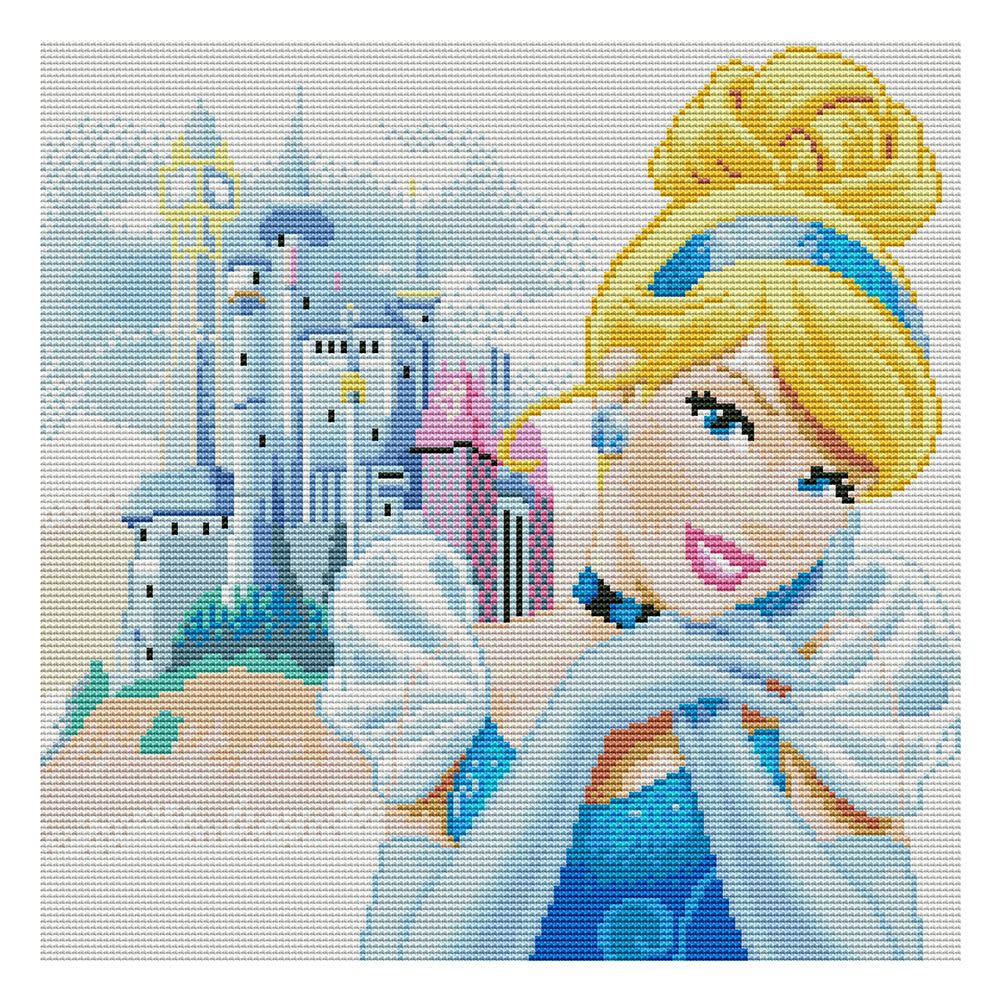 Cinderella 11CT Stamped Cross Stitch Kit 40x40cm(canvas)