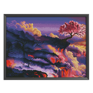 Landscape 11CT Stamped Cross Stitch Kit 50x40cm(canvas)